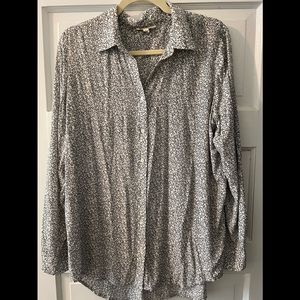 Leopard Print Button Down